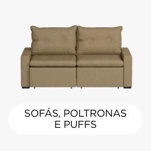 Sofa poltrona e puff em promoção