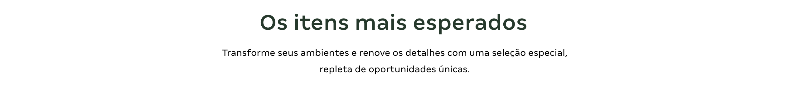 Título - Os itens mais esperados