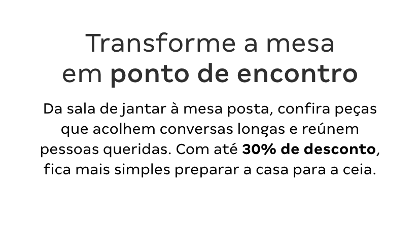 Título - Transforme a mesa em ponto de encontro