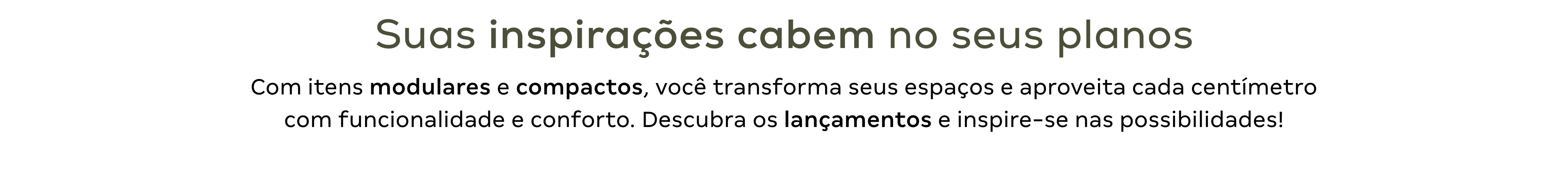 Suas inspirações cabem no seus planos
