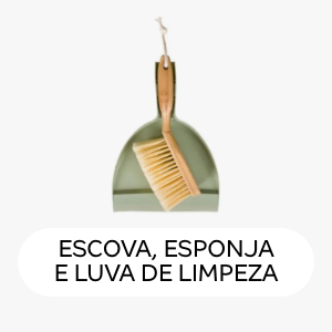 Card Escova, esponja e luva de limpeza