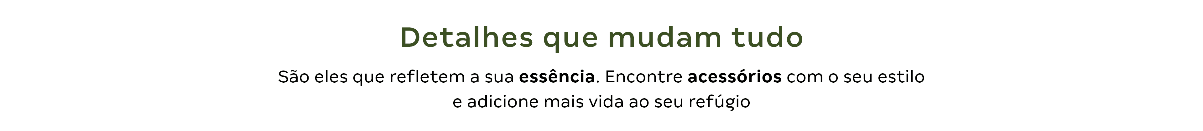 Título - Detalhes que mudam tudo