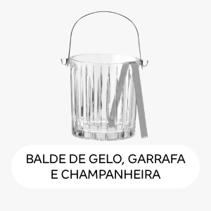 Card Balde de gelo, garrafa e champanheira