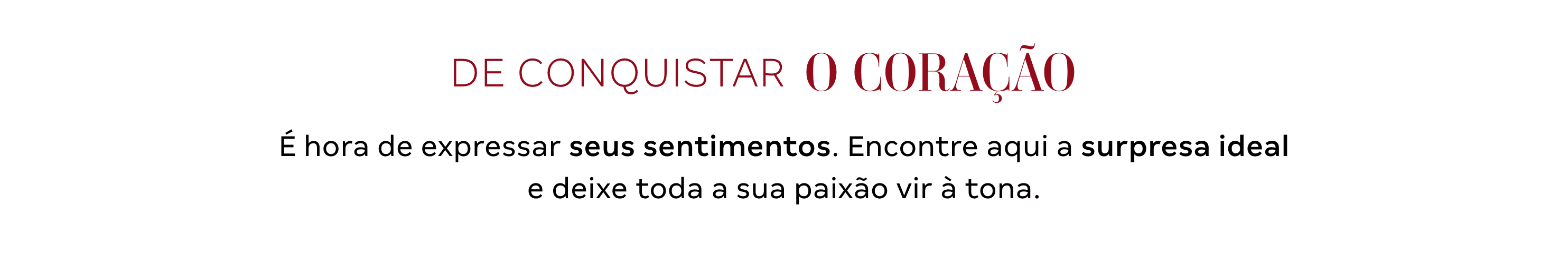 Título - De conquistar o coração