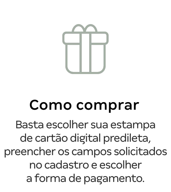 Como comprar cartão presente