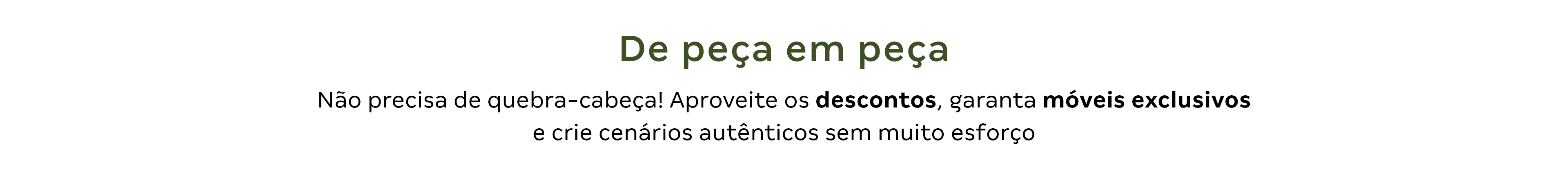 TITULO - De peça em peça