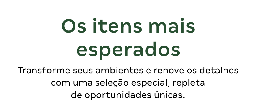 Título - Os itens mais esperados