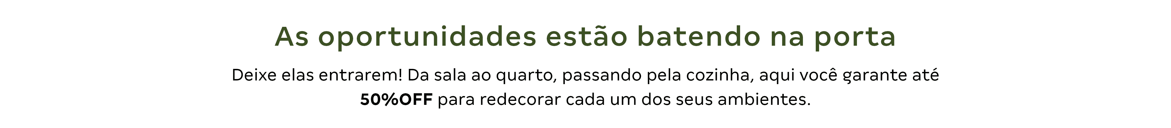 Titulo - As oportunidades estão batendo na porta