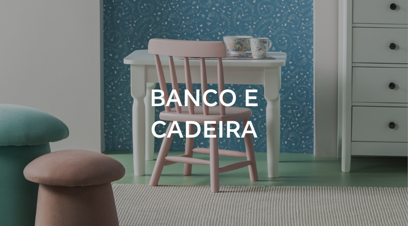 Banco e cadeira infantil Mosaico